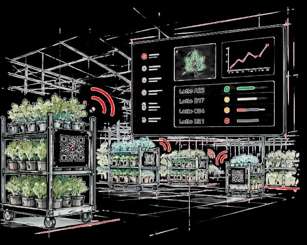 Illustrazione: Tracciamento lotti e carrelli in tempo reale