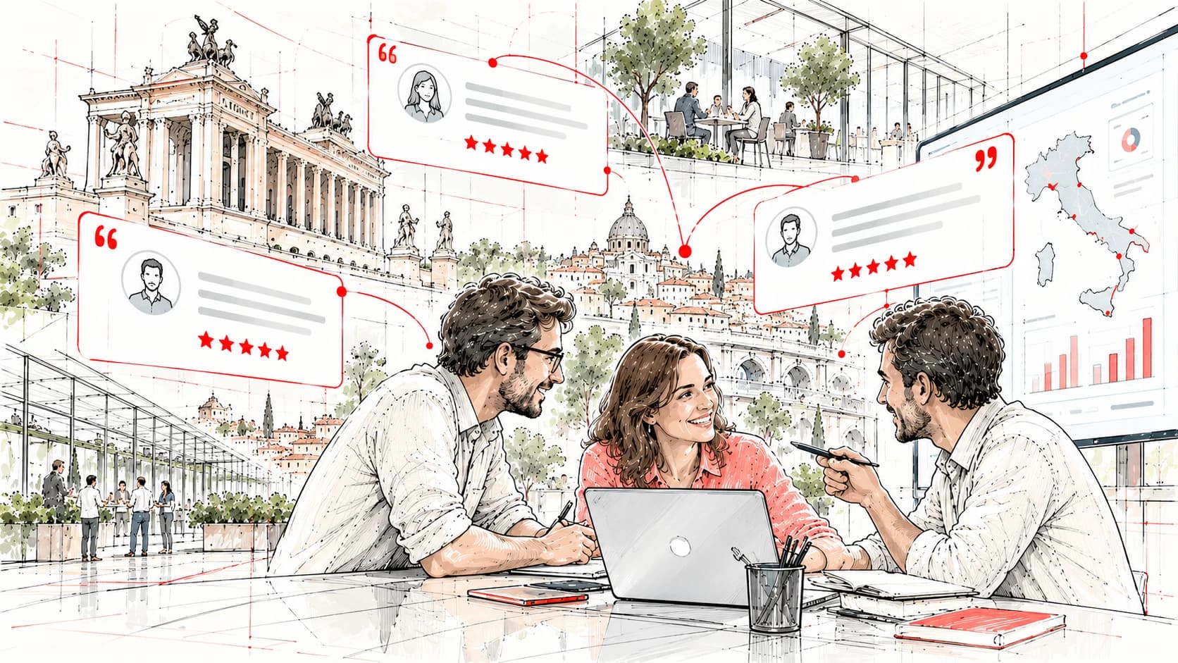 Clienti Yayamedia a Roma, con recensioni a cinque stelle