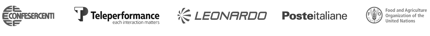 Ci hanno scelto: Confcommercio, Teleperformance, Leonardo, Poste Italiane, FAO
